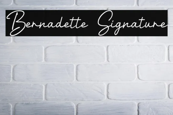 Bernadette Signature Example 1