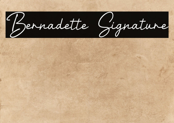 Bernadette Signature Example 3