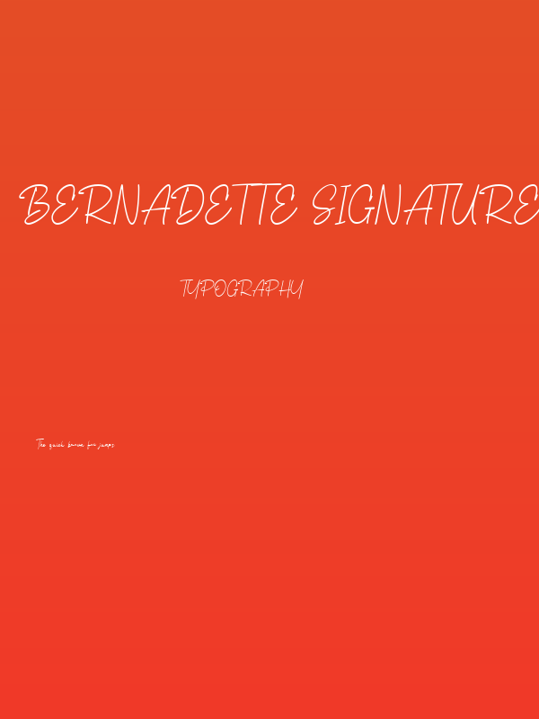 Bernadette Signature Poster