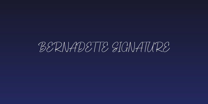 Bernadette Signature Social Header