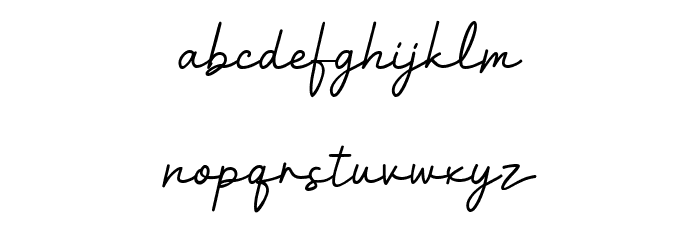 Bernadette Signature Font LOWERCASE