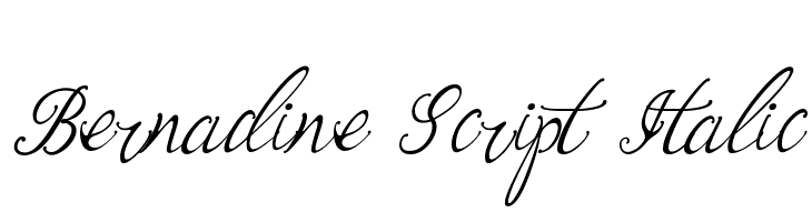 Bernadine Script Italic  لخطوط تنزيل
