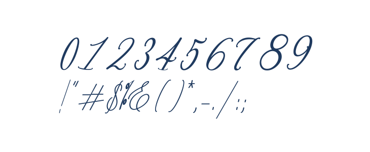 Bernadine Script Italic Other Characters