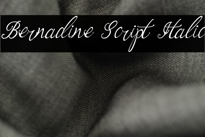 Bernadine Script Italic Example 1