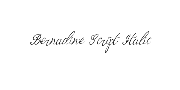 Bernadine Script Italic Logo