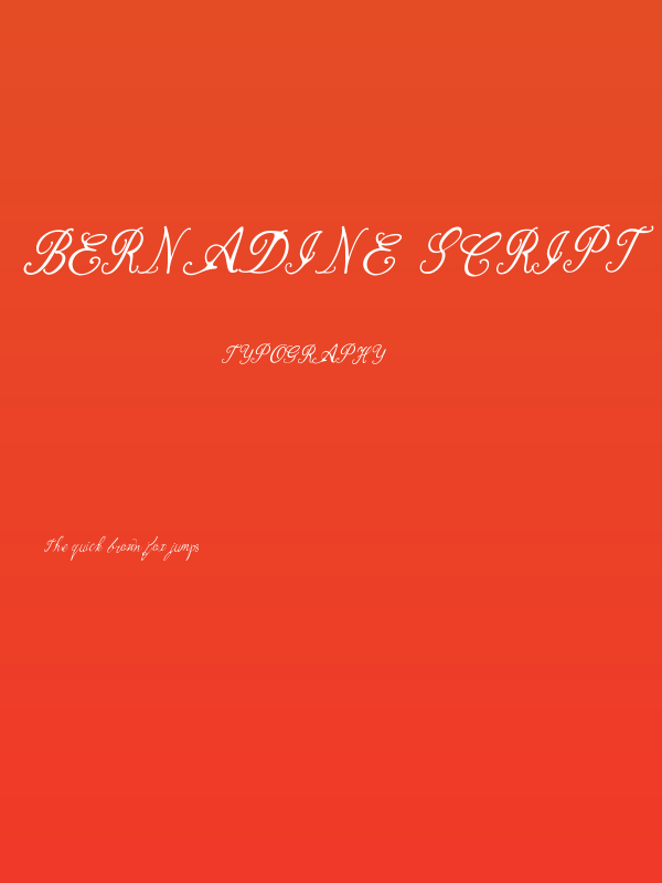 Bernadine Script Italic Poster