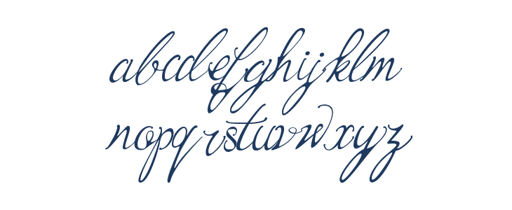 Bernadine Script Italic Lowercase