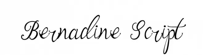 Bernadine Script  les polices de caractères gratuit tlcharger