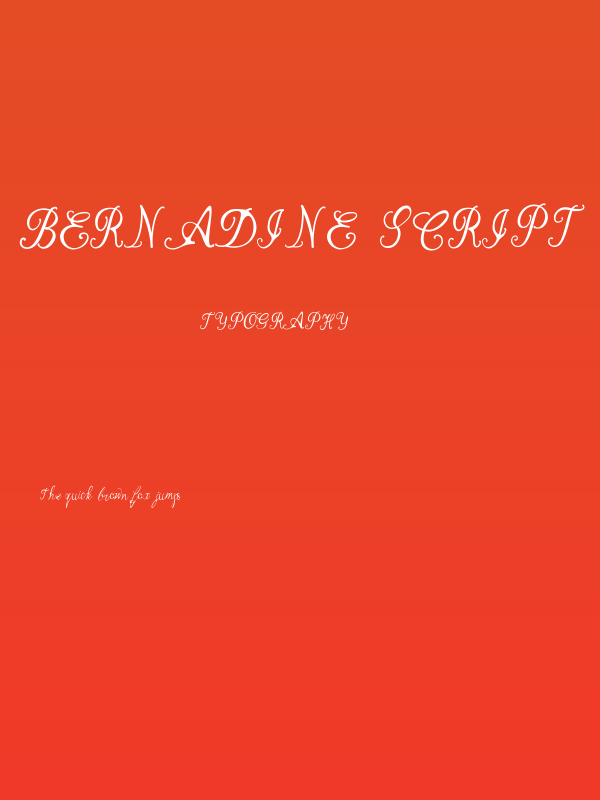 Bernadine Script Poster