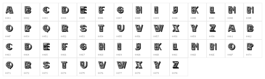 Bernarda Regular Character Map