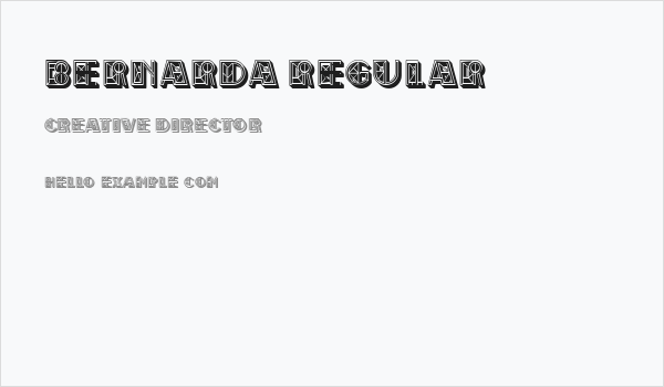 Bernarda Regular Business Card