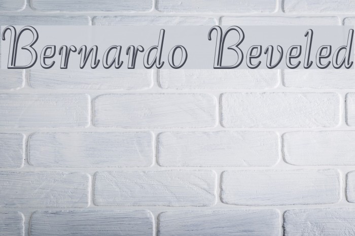 Bernardo Beveled Font examples