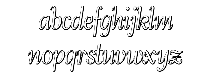Bernardo Beveled Font LOWERCASE