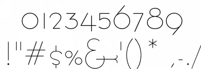 BernardoModa Font OTHER CHARS