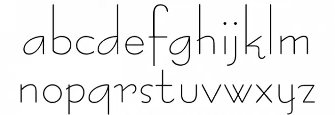 BernardoModa Schriftart Kleinbuchstaben