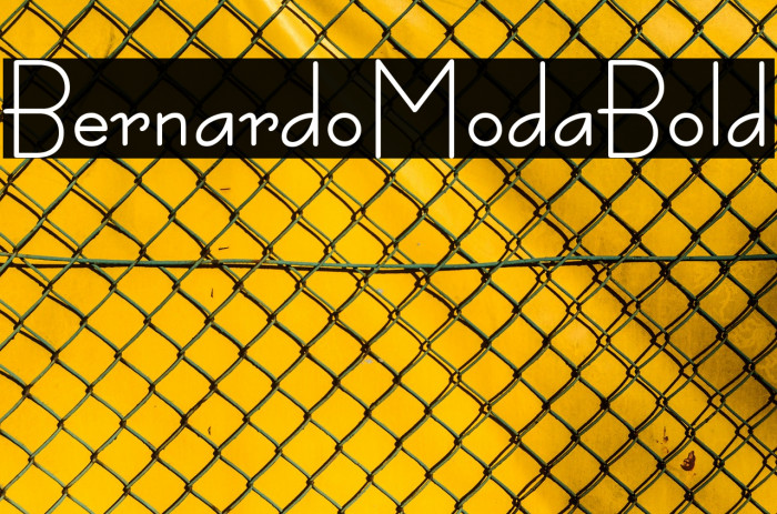 BernardoModaBold Font examples