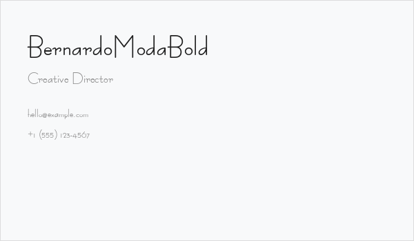 BernardoModaBold Business Card