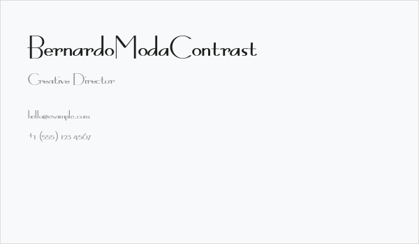 BernardoModaContrast Business Card