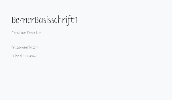 BernerBasisschrift1 Business Card