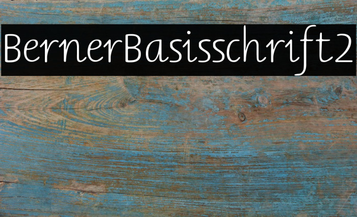 BernerBasisschrift2 Font examples