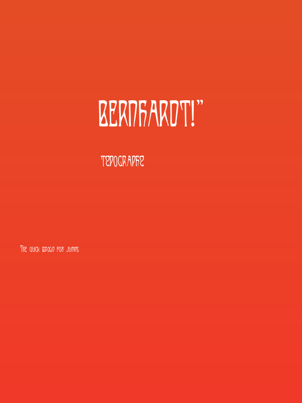 Bernhardt!" Poster