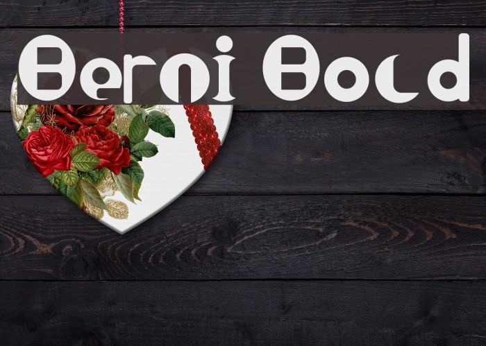 Berni Bold Font examples