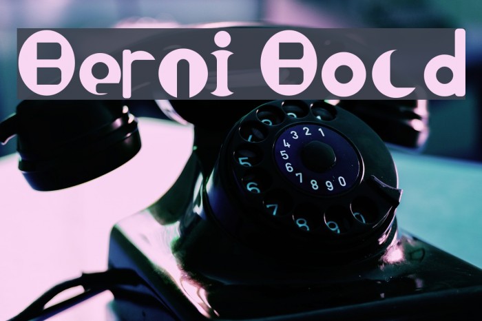 Berni Bold Font examples