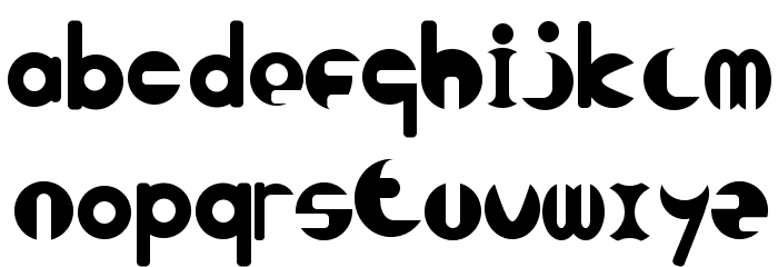 Berni Bold Font LOWERCASE