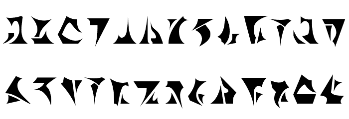 BernyKlingon Font LOWERCASE
