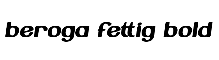 Beroga Fettig Bold  Fuentes Gratis Descargar