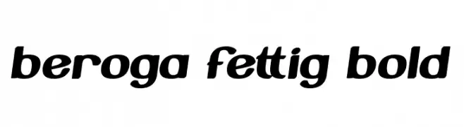 Beroga Fettig Bold  Fuentes Gratis Descargar