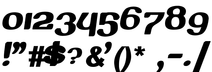 Beroga Fettig Bold Font OTHER CHARS