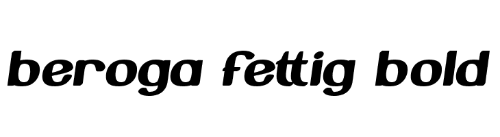 Beroga Fettig Bold  नि: शुल्क फ़ॉन्ट्स डाउनलोड