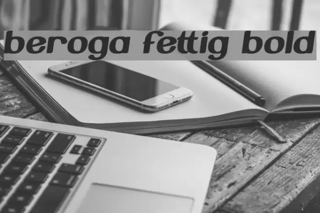 Beroga Fettig Bold Font examples