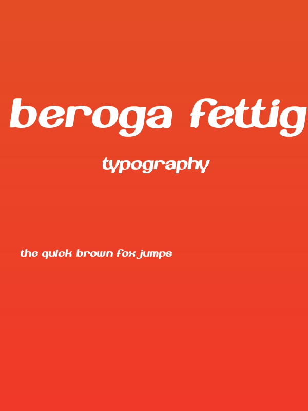 Beroga Fettig Bold Poster