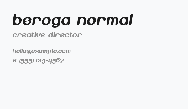 Beroga Normal Business Card