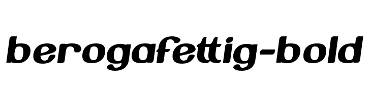 BerogaFettig-Bold  Fuentes Gratis Descargar