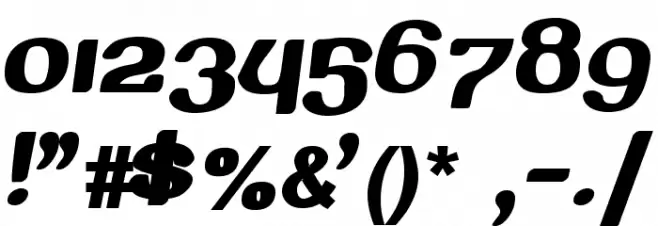 BerogaFettig-Bold Шрифта ДРУГИЕ символов