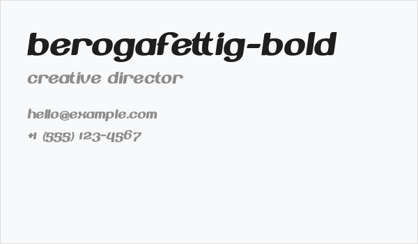 BerogaFettig-Bold Business Card
