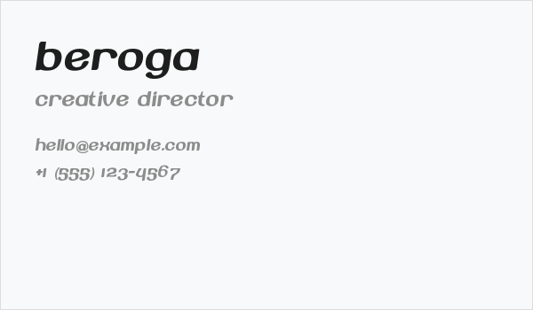 Beroga Business Card