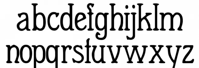 Berolina خط أحرف صغيرة