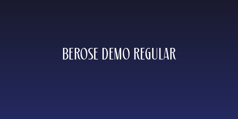 Berose Demo Regular Social Header