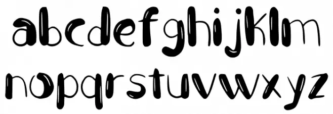 Berpa Schriftart Kleinbuchstaben