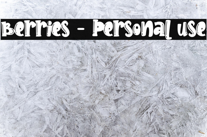 Berries - Personal use Example 2