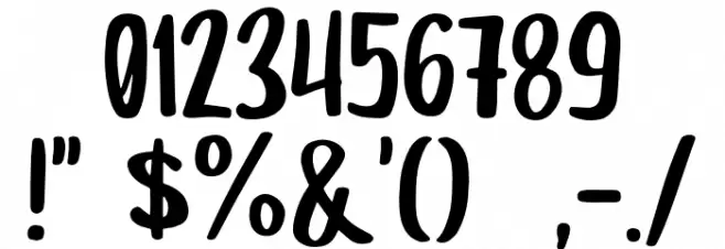 Berry Days Font OTHER CHARS