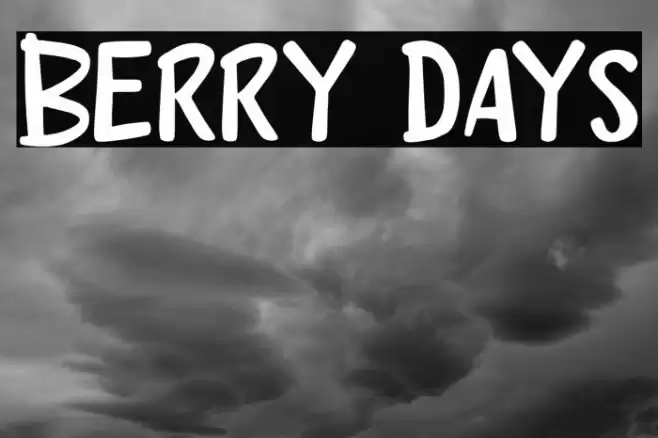 Berry Days Font examples