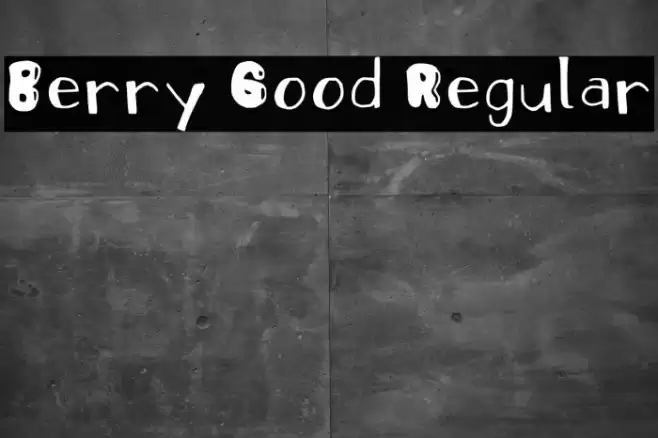 Berry Good Regular 字体 examples
