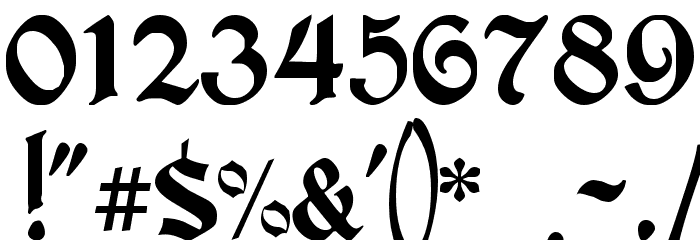 Berry Rotunda Regular フォント その他の文字