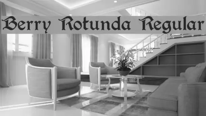 Berry Rotunda Regular フォント examples