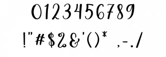 Berry Шрифта ДРУГИЕ символов